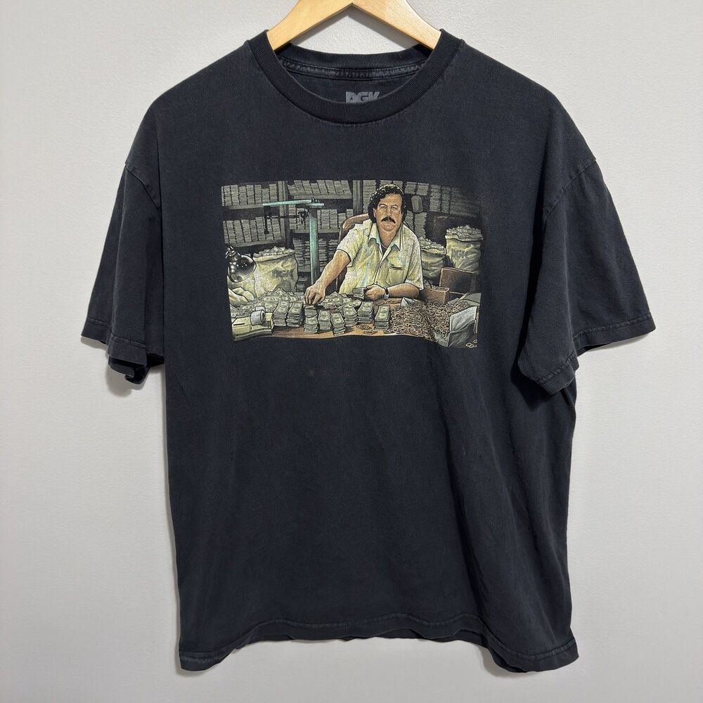 DGK Pablo Escobar Black Short Sleeve T-Shirt Size XL Skater Streetwear
